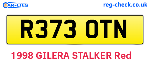 R373OTN are the vehicle registration plates.