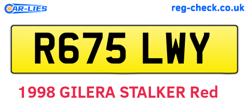 R675LWY are the vehicle registration plates.