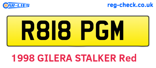 R818PGM are the vehicle registration plates.