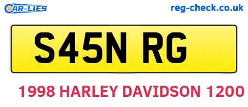 S45NRG are the vehicle registration plates.