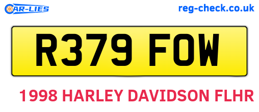 R379FOW are the vehicle registration plates.