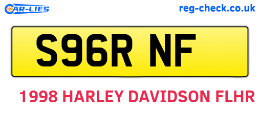 S96RNF are the vehicle registration plates.
