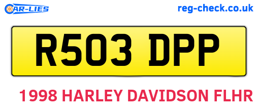 R503DPP are the vehicle registration plates.