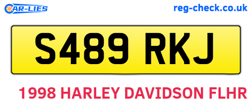 S489RKJ are the vehicle registration plates.