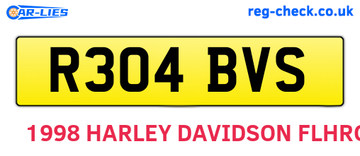 R304BVS are the vehicle registration plates.