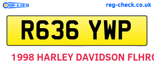 R636YWP are the vehicle registration plates.