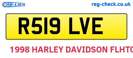 R519LVE are the vehicle registration plates.