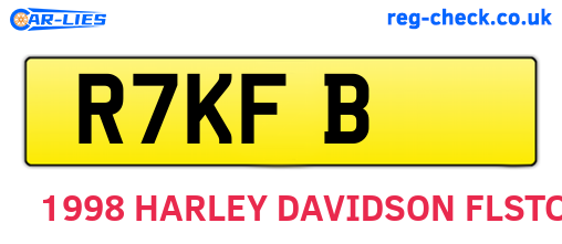 R7KFB are the vehicle registration plates.