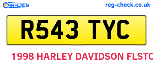 R543TYC are the vehicle registration plates.