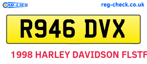 R946DVX are the vehicle registration plates.