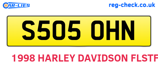 S505OHN are the vehicle registration plates.