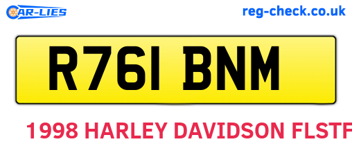 R761BNM are the vehicle registration plates.