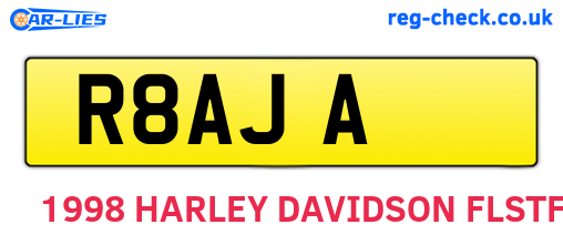 R8AJA are the vehicle registration plates.