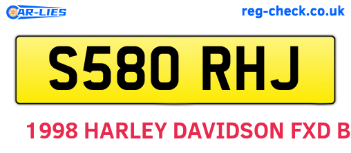 S580RHJ are the vehicle registration plates.