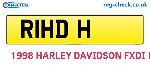 R1HDH are the vehicle registration plates.