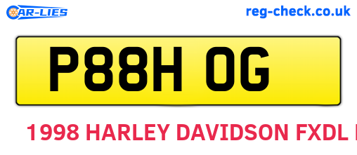 P88HOG are the vehicle registration plates.