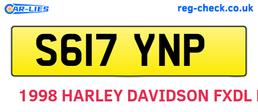 S617YNP are the vehicle registration plates.