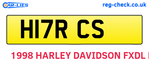 H17RCS are the vehicle registration plates.