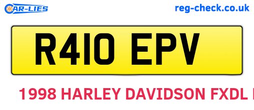 R410EPV are the vehicle registration plates.