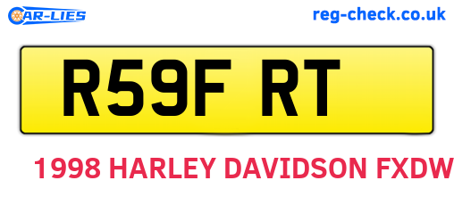 R59FRT are the vehicle registration plates.
