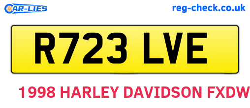 R723LVE are the vehicle registration plates.