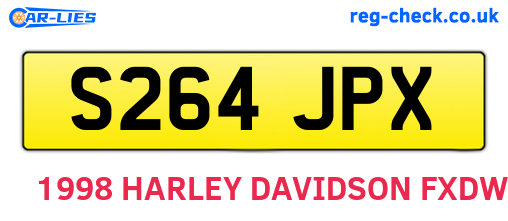 S264JPX are the vehicle registration plates.