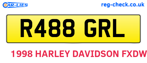 R488GRL are the vehicle registration plates.
