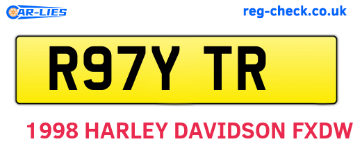 R97YTR are the vehicle registration plates.