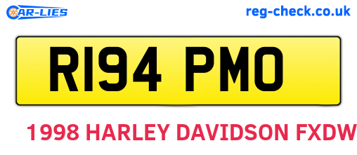 R194PMO are the vehicle registration plates.