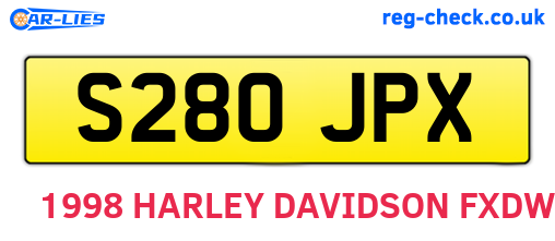 S280JPX are the vehicle registration plates.