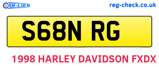 S68NRG are the vehicle registration plates.
