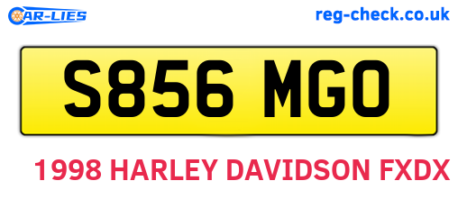 S856MGO are the vehicle registration plates.