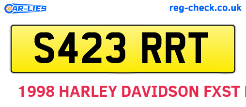S423RRT are the vehicle registration plates.