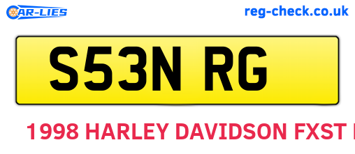 S53NRG are the vehicle registration plates.