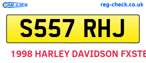 S557RHJ are the vehicle registration plates.