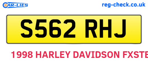 S562RHJ are the vehicle registration plates.