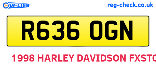 R636OGN are the vehicle registration plates.