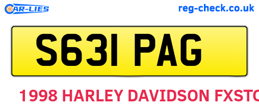 S631PAG are the vehicle registration plates.