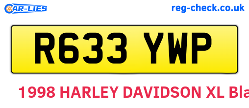 R633YWP are the vehicle registration plates.