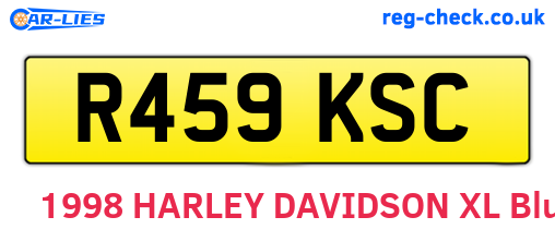 R459KSC are the vehicle registration plates.