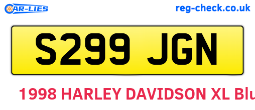 S299JGN are the vehicle registration plates.