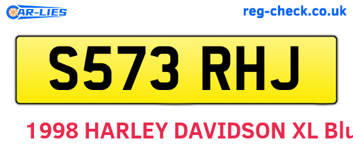 S573RHJ are the vehicle registration plates.
