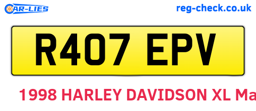 R407EPV are the vehicle registration plates.