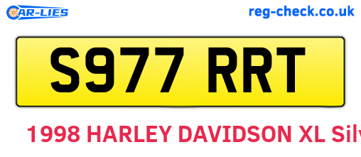 S977RRT are the vehicle registration plates.
