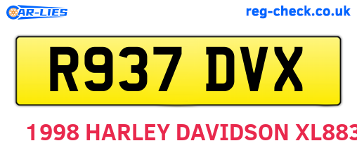R937DVX are the vehicle registration plates.
