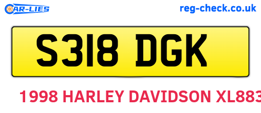 S318DGK are the vehicle registration plates.