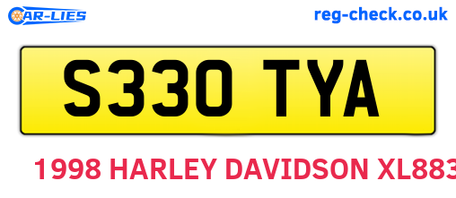 S330TYA are the vehicle registration plates.