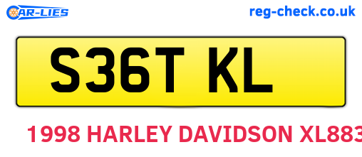 S36TKL are the vehicle registration plates.