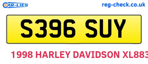 S396SUY are the vehicle registration plates.