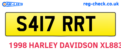 S417RRT are the vehicle registration plates.